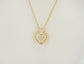 14k Yellow Gold Heart Diamond Pendant Necklace 0.5cttw, 18 inches - 6.0g