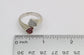 Sonia B. 14k White Gold Diamond & Ruby Double Heart Bypass Ring, Adjustable 7-11, 6.0g