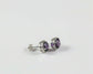 14k White Gold Ladies Amethyst Stud Earrings - 1.9g