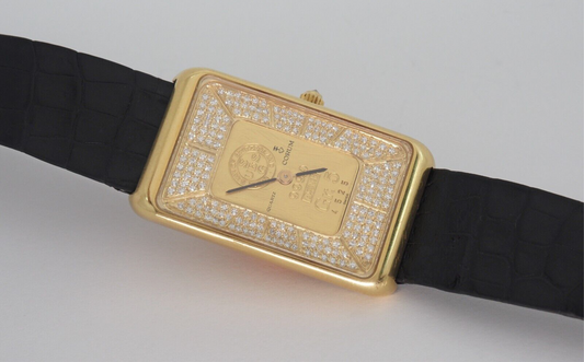 Rare Corum 18k Yellow Gold Diamond 5-Gram Ingot 999.9 Watch - 47.5g